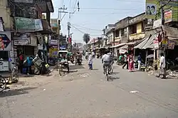 Local road and market in Nakashipara