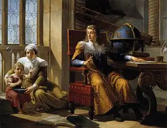 Discovery of the refraction of light by Newton, by Pelagio Palagi (1827)