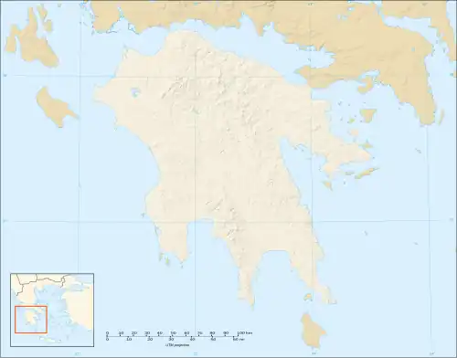 Battle of Lepanto is located in Peloponnese