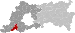 Location of Pepingen in Flemish Brabant