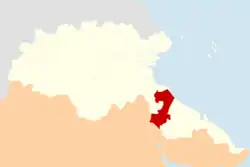 Location within Berau Regency