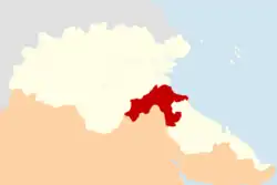 Location within Berau Regency