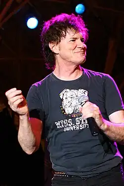 Lead singer Pete Byrne performing in Las Vegas, 23 July 2011.