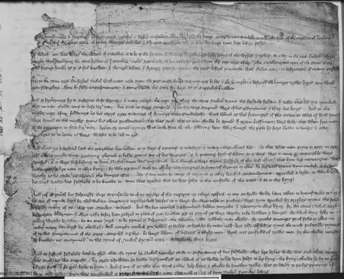 Scan of a 1388 petition from the Mercers' Company accusing Brembre of several offences