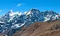 Northeast aspect from Cho La Pass (Kyazo Ri to left)