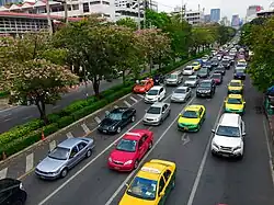 Phayathai Road in Pathum Wan Subdistrict
