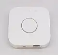 The Philips Hue Bridge (second generation) is the main control hub for all Hue bulbs, luminaries and accessories.