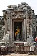 The lintel over Buddha statue