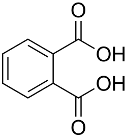 2D representation of the chemical structure of phthalic acid .