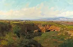 'Roman Campagna Landscape with Shepherd' by Pietro Sassi