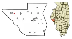 Location of Kinderhook in Pike County, Illinois.