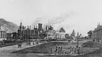 Ruins of the Countess' palace after the fire of 1818