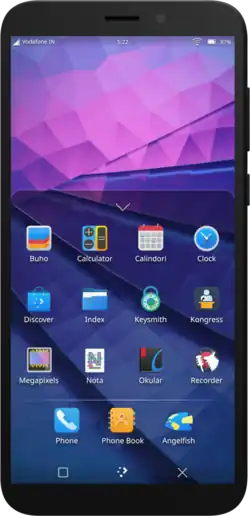 Plasma Mobile running on PinePhone