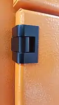 Pintle Hinge installed on a switchboard