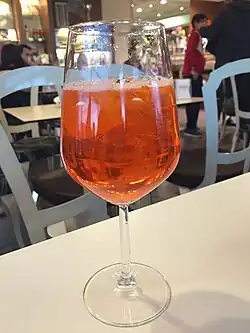 beverage in a wine glass