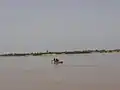 Piroge towards the shore opposite Zébé Marao Cameroon