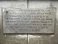 Plaque to Club House builder John Borlase Warren (1808) and Captain John MacKellar,[6] mounted on Club House