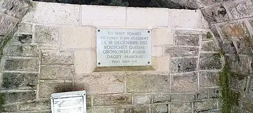 Commemorative plaque – Fort de Condé (Aisne)