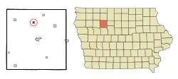 Location of Havelock, Iowa