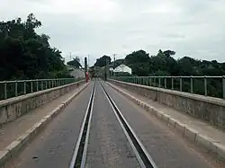 Road and rail bridge of Magude, over the Komati River, on the Limpopo line