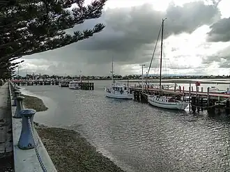The wharf at Port Albert.