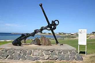Lady Kinnaird anchor on the foreshore at Port Neill