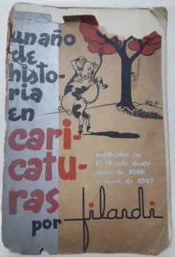 Cover of Filardi's first book: Un año de historia en caricaturas (1947)