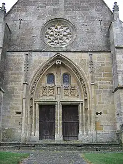 The doors of the church in Grivy-Loisy