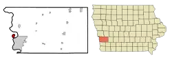Location of Carter Lake, Iowa