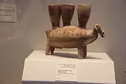 Pottery Vessel of Ram Carrying Cornets, Negev, 4500-3500 BCE
