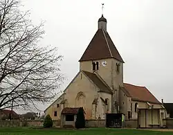 The church in Pourlans