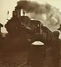 Train carrying U.S. President-elect William McKinley on a celebratory whistle-stop tour conducted ahead of his 1897 presidential inauguration