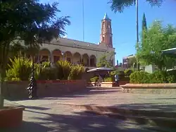 The town square located in front of the mayor's office.