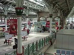 Interior of a station, with skylights