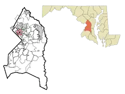 Location of Edmonston, Maryland