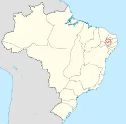 Territory's location in Brazil