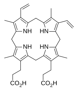 2D representation of the chemical structure of protoporphyrinogen IX .