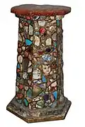 Late 19th or early 20th century puttywork or pique assiette pedestal