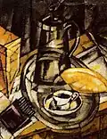 Still life with rolls and tea-things. 1921.