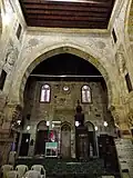 Interior of the mosque, looking towards the qibla (southeastern) iwan