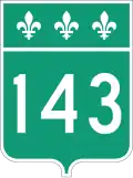 Route 143 marker