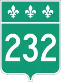 Route 232 marker