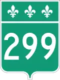 Route 299 marker