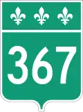 Route 367 marker