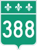 Route 388 marker