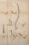 Lapworth's original map of the exposure at Dob's Linn