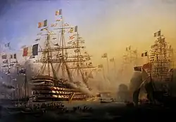 Queen Victoria at Cherbourg, 6 August 1858 (1859)