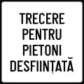 Pedestrian crossing abolished