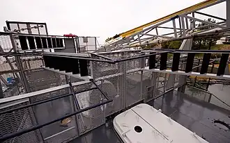 FLIP in horizontal position, showing stairway used when positioned vertically