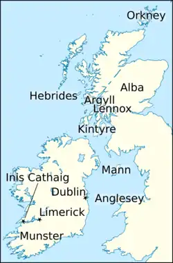 Map of Britain and Ireland